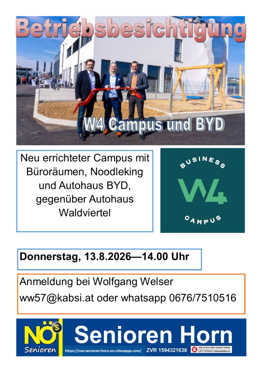 Betriebsbesichtigung  W4 Campu